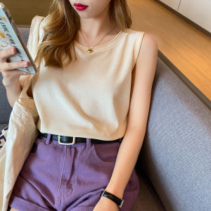 Dopamine Green Strap Vest Loose Fit Sleeveless Womens Inner Wear Summer 2025 New Style Versatile Base Layer Top