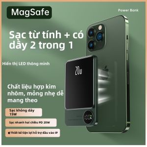 HANG | Pin Sạc Dự Phòng Không Dây Nhanh Có Màn Hình