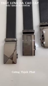 Thắt lưng nam dây nịt nam thời trang khóa tự động da bò đẹp loại tốt siêu bền