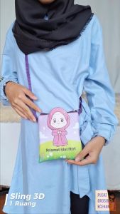 Sling 3D Lebaran Tas Selempang Anak Fitrah Angpao Idul Fitri Eid Al Fitr