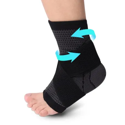 1Pcs Ankle Brace Achilles & Plantar Fasciitis Relief Compression Sleeve Foot Brace with Ankle Support Strap for Women and Men