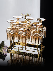 Bộ Ly Thủy Tinh Pha Lê Sang Trọng Dùng Tại Nhà Ly Rượu Vang Trắng Có Họa Tiết Cao Cấp Bộ 6 Ly Thủy Tinh Dùng Để Uống Rượu Vang Đỏ Và Trắng