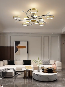 LED Tricolor Light Drop Light Ceiling Nordic Modern Style Affordable Luxury Crystal Chandelier Hardware Crystal Silicone Acrylic Lron Technology Build Applicable Living Room Bedroom Kitchen Restaurant Office