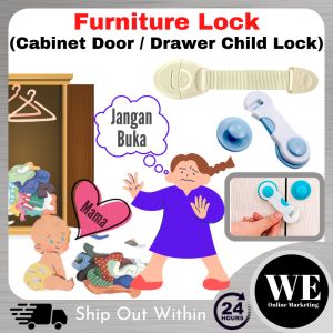 (Ready Stock) Child Safety Cabinet Door / Drawer Lock - Baby Kid Children Protection Furniture Lock Strap Security Guard Prevent Anti Open Close Door Latch Child Lock Pintu Almari Laci Kanak-kanak Bayi Tutup Menghalang Buka