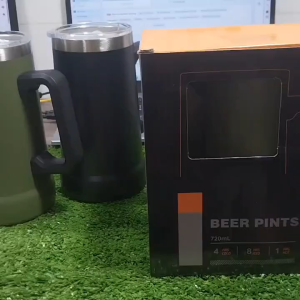 Côc BEER giữ nhiệt Inox 304 2 lớp dung tích 720ml có nắp đậy thông minh