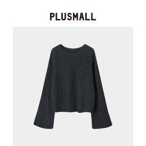 100 Pure Wool Soft Heavy Texture Knit Crewneck Sweater