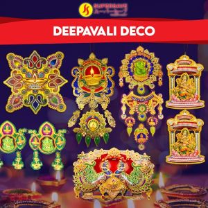 SUPERSAVE Deepavali Wall Decoration Collection Diwali Divali Wall 3D Sticker Hanging Decor Banner Festival of Light Welcome Banner