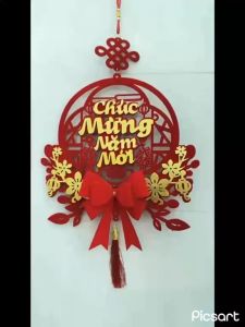 Phụ kiện trang trí tết chữ nhung nổi bật sang trọng cho cái tết ấm áp đoàn viên