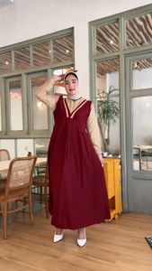 ALANA DRESS OVERLL GAMIS REMAJA MODERN KEKINIAN GAMIS LEBARAN TERVIRAL 2023 BY ALHASAN LEBEL