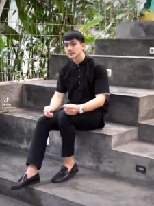 Baju koko kurta pakistan lengan pendek baju koko lengan pendek casual