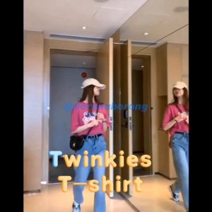 Twinkies Short Sleeve Shirt Plus Size Women T-Shirt Korean Fashion Basic Top Casual Blouse Baju Lengan Pendek Baju Viral Ready Stock 214440