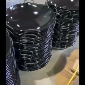 Kuali Hitam Viral Original Ridged Iron Wok Enamel Wok Kwali Hitam Kuali Besi Kuali Viral Non Stick