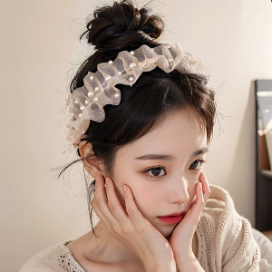 Velvet Hairband with Water Diamond Butterfly Knot for Women High Hairline Wide Edge Washing Face Hair Clip New 2024 Style