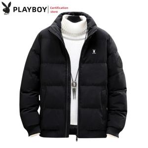 Playboy Mens Winter Jacket Thickened Down Jacket Casual Fashion Jacket