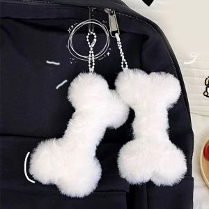 Sang trọng mang lại sự thoải mái Puppy xương Keychain phim hoạt hình sáng tạo Kawaii Mặt dây chuyền đôi thời trang vui phụ kiện trang phục dễ thương