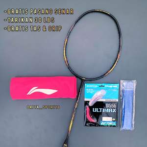 RAKET BADMINTON LINING WINDSTORM 72 75 76 78 78+ SIAP PAKAI FREE TAS DAN GRIP