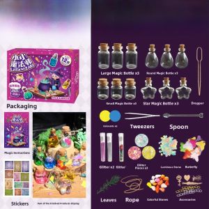 Magic Potion Bottle DIY Kit for Children Handmade Magical Medicine Bottle Material Package Scientific Experiment Gift Toy for Girls