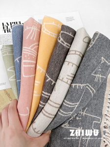 Colorful Cat Cute Cartoon Jacquard Artificial Cashmere Scarf Female Winter Double-Sided Dual-Use Shawl Easiest for Match Student