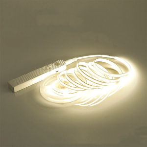 Wireless PIR Motion Sensor LED Strip Light for Cabinet Under Bed Stairs Closet - Battery Powered Night Security Smart Lamp