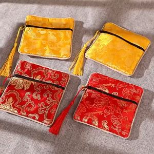 Lucky Chinese Dragon Drawstring Bag Jewelry Storage Packaging Pouch Bag Feng Shui Bag 祈福袋 开运袋 婚礼喜糖袋 收纳袋 首饰珠宝袋