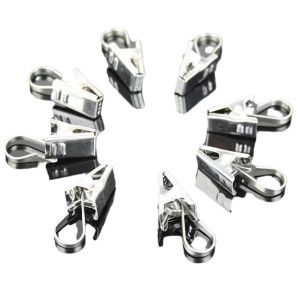 Stainless Steel Curtain Rod Hooks & Thickened Old Style Bath Curtain Clips: Iron Material Durable Home Decorative Window Treatments