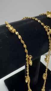 GELANG EMAS KOREA 916 EMAS / STAR CHAIN BRACELET / WOMEN GOLD BRACELET / ADJUSTABLE LENGHT #G01 STAR