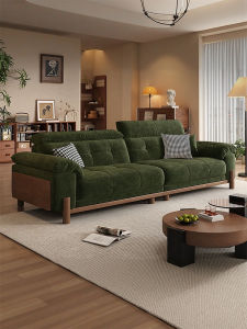 RUFEI | Adjustable Headrest Linen Sofa for Small Spaces Straight