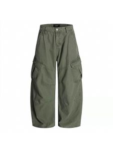 กางเกงยีนส์ทรงหลวมสไตล์อเมริกันย้อนยุคสำหรับผู้ชาย กางเกงขายาวทรงตรงมีกระเป๋า ทรงหลวม ทรงเข้ารูป กางเกงยีนส์ลำลอง