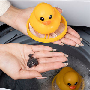 Little Yellow Duck Round Mesh Filter Bag Floating Style Washing Machine Wool Filtration Hair Removal Cleaning Laundry Ball