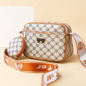 New Fashionable Floral Print Crossbody Bag Womens Multi-Functional Shoulder Bag for Middle-Aged And Elderly Versatile Purse