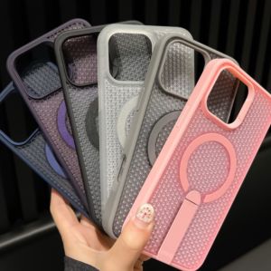 Vỏ tản nhiệt tổ ong mới cho Samsung Galaxy S25 S24 S23 Ultra Plus cạnh s23fe s24fe s25fe s25edge 5g vỏ lưới vỏ điện thoại chống sốc có nam châm vỏ ốp lưng vô hình