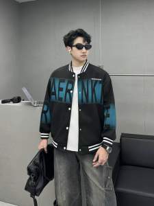 เสื้อแจ็คเก็ตผู้ชาย ผู้หญิง สไตล์สปอร์ต ซิปหน้า คุณภาพสูง ใส่สบาย เหมาะสำหรับทุกคน อกประมาณ46-48 ยาวประมาณ27