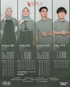 SEPLY Baju Muslim Sarimbit 2025 Eksis 284 Spring Leaf