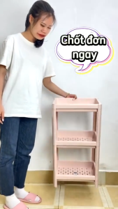 Kệ Nhựa Đựng Đồ Đa Năng Osaka 3 Tầng HOKORI Việt Nhật Nhựa Bền Cao Cấp