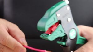LAOA Automatic Wire Stripper Flatwire Cutter Stripping Plier 0.2 to 4mm Range Length Adjustment For Electrician