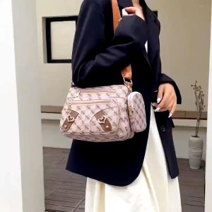 BJ61256 (2IN1) - KHAKI/COFFEE TAS SLEMPANG HANDBAG TAS WANITA FASHION IMPORT MODIS ELEGAN TERMURAH TERLARIS TERBARU BAGSTORE JAKARTA TAS BATAM ZCJ1256