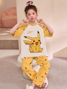 SHAPRA | Summer Thin Cotton Pikachu Cartoon Pyjama Set