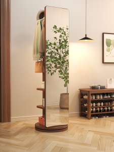 DONGMU | Rotatable Movable Dressing Mirror With Hanger Floor Mirror
