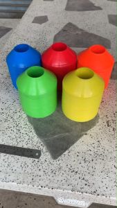 กรวยฝึกซ้อมฟุตบอล (Set 10 ชิ้น) มาร์คเกอร์โคน กรวยพลาสติกทรงกลม Discone Marker Cone