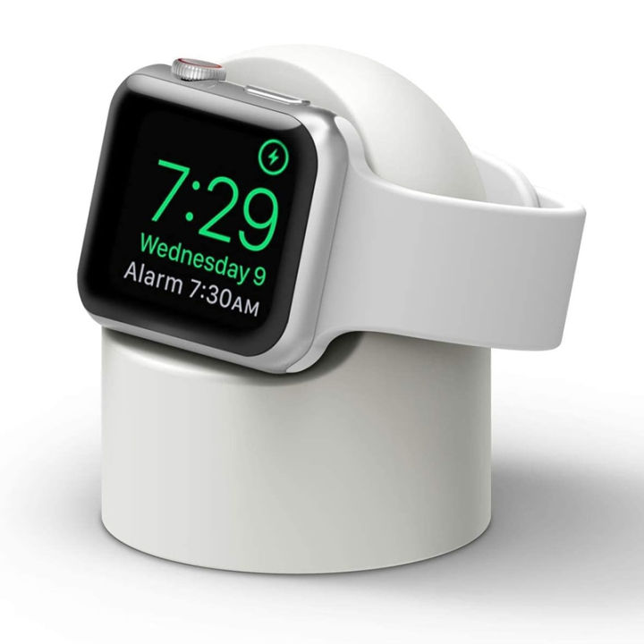 แท่นชาร์จสําหรับ Apple Watch Series 9 8 7 6 5 3 Ultra 1 2 SE Charger Dock Station วงเล็บซิลิโคน Iwatch สายชาร์จผู้ถือ