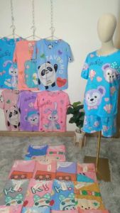 ชุดนอนลายการ์ตูน ใส่สะบาย เสื้อ+กางเกง ราคาส่งราคาถูกๆ รุ่งS50 สินค้าพร้องส่ง