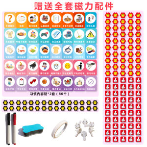 Family Self-Discipline Chart Wall Sticker Childrens Growth Plan Good Habits Formation Chart Back-To-School Check-In Plan Chart