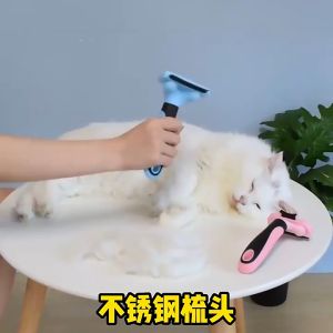 SISIR ANJING KUCING KELINCI BULU RONTOK DESHEDDING REMOVAL BRUSH COMB