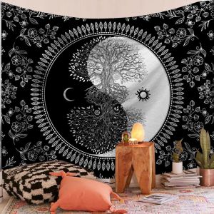 VIKAMA Bohemian Colorful Mandala Tapestry Bedroom Living Room Yoga Room Ambiance Meditation Space Art Deco Tapestry