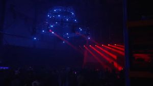 COD Lampu Sorot LED Tembak Outdoor Dekorasi Panggung Mini Super Terang Kelap Kelip Disco 9W 240V