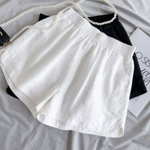 White Casual High Waist Loose Slimming Copper Ammonia Sport Shorts Womens Summer New Style Korean Version Design Sense