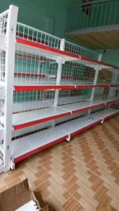 Kệ siêu thị áp tường Vinatech cao cấp - dài 120cm x cao 120cm x 3 tầng