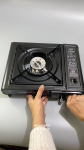 Automatic Gas Stove with Safety Lock Camping Butane Stove Portable Gas Stove for Emergency Tailgating Hiking Camping