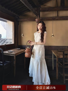 Sangji Black Flower Qizhou Elegant Midi Dress Slimming Waist Design Trendy Spring Summer Fashion Unique Beautiful Dress