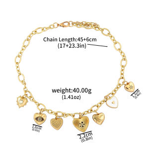 Love Pendant Necklace Fashion Light Luxury Peach Heart Womens Simple Clavicle Jewelry Accessories Ideal Gift For Friends